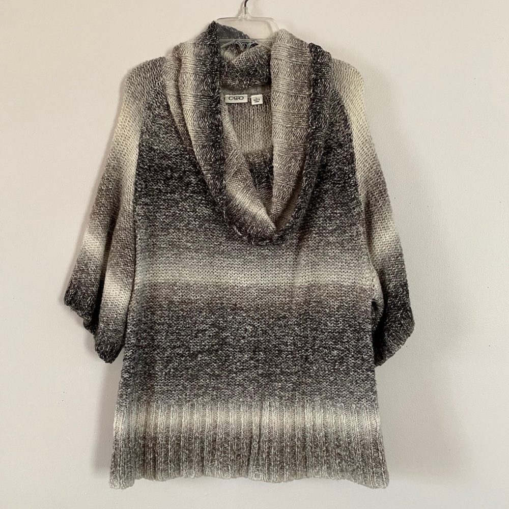 Ombré Cowlneck Sweater